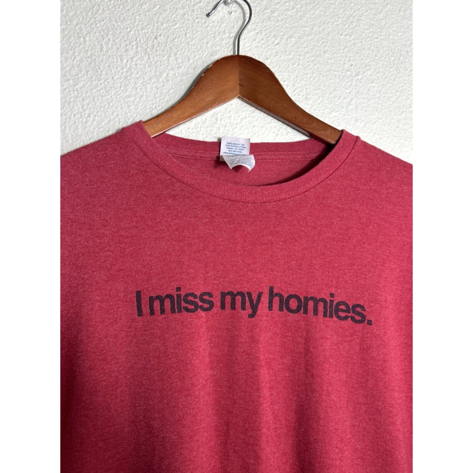 Delta I Miss My Homies Delta T Shirt Mens XXL Short Sleeve Red Size US XXL / EU 58 / 5 - 3 Thumbnail