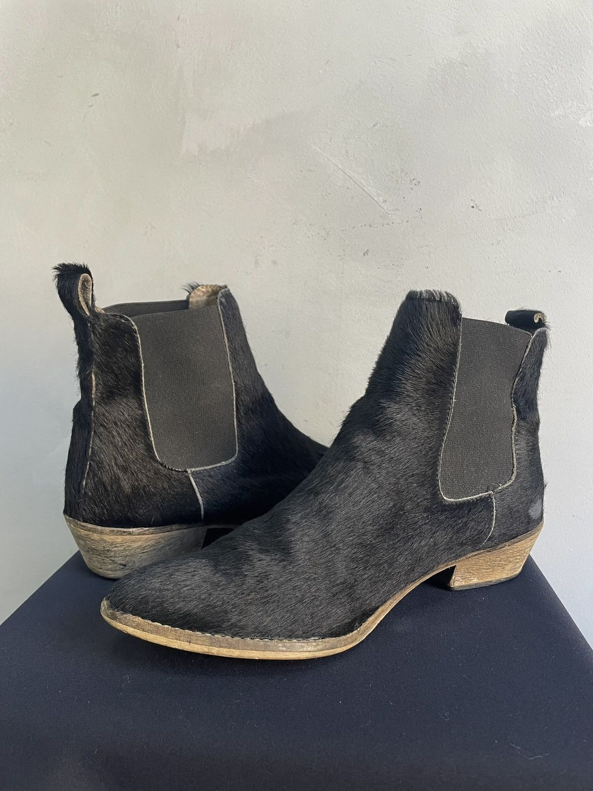 If Six Was Nine Chelsea Boot Horse Leather Ankle real fur Western Shoes Size US 6 / EU 39 - 5 Thumbnail