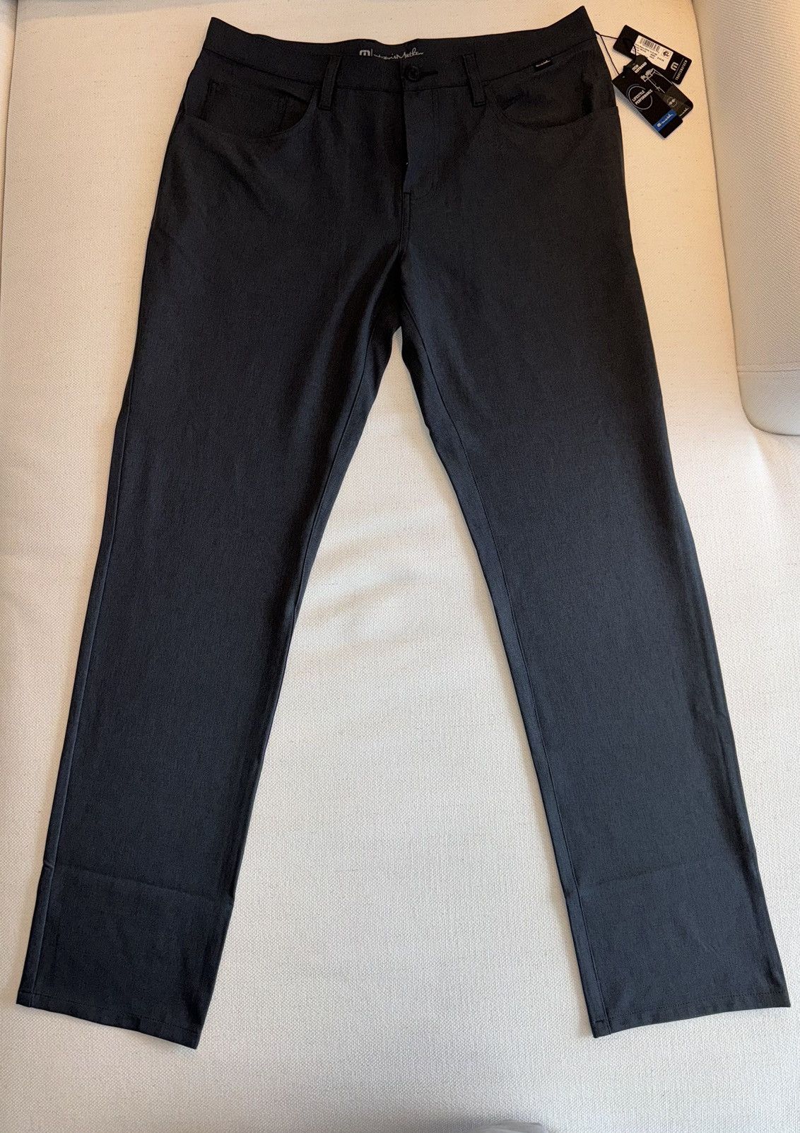 TravisMathew Men’s Travis Mathew Golf Pants (34” - Heather Black) Size US 34 / EU 50 - 1 Thumbnail