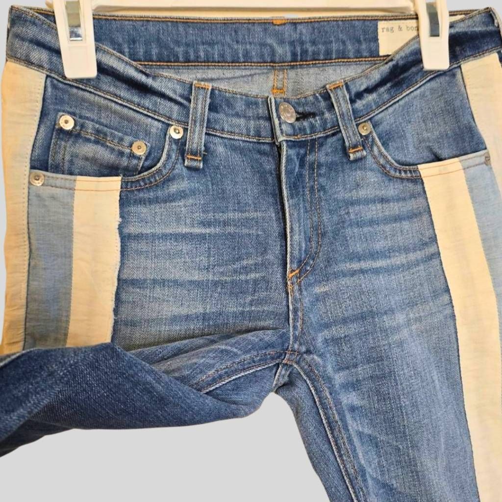 Rag & Bone rag & bone Womens 25 Relay Jeans Blue Skinny Ankle Zip Side Size 25" / US 0 / IT 36 - 6 Thumbnail