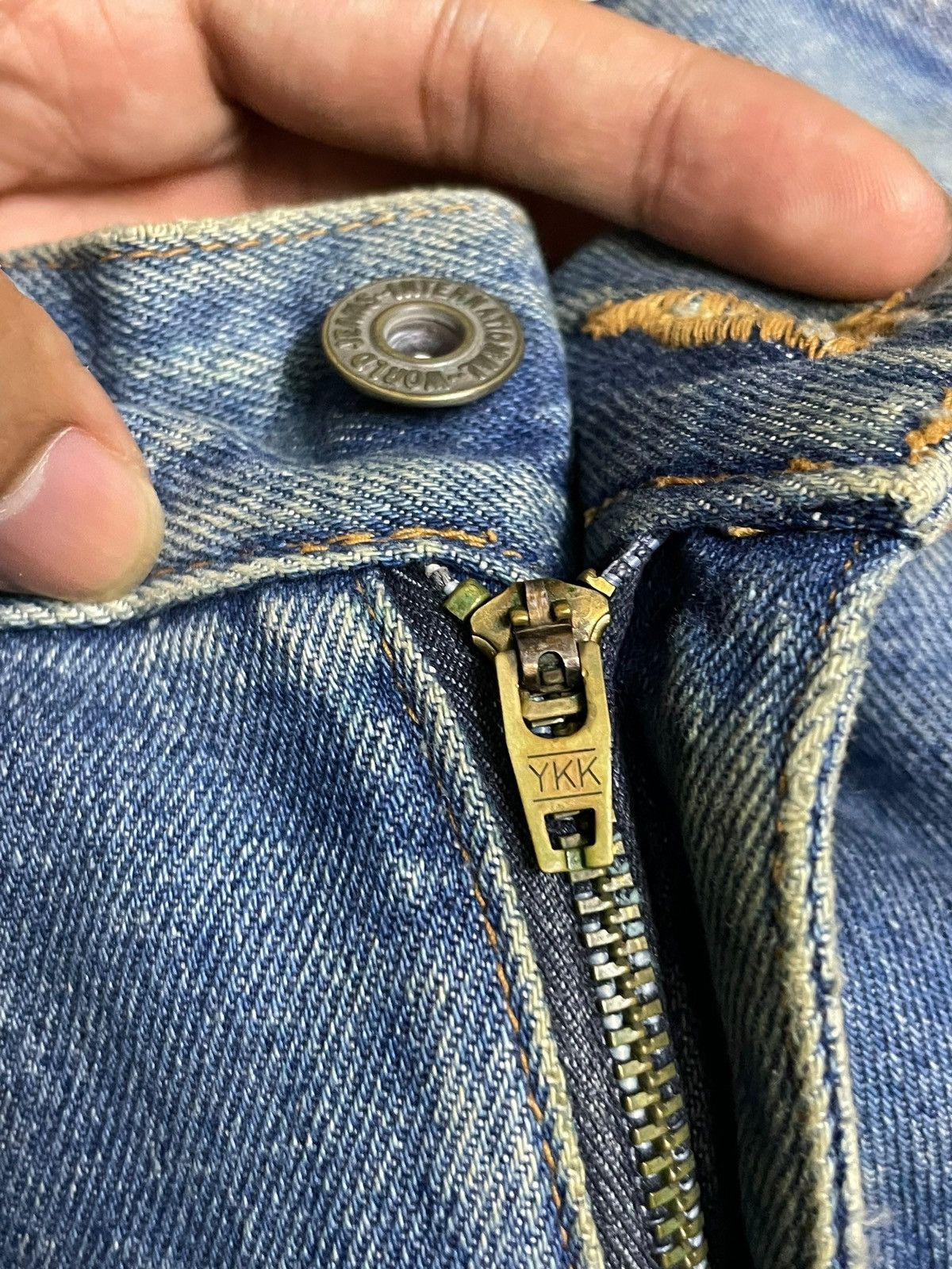 Japanese Brand Vintage Japanese Trashed Carpenter Mud Wash Loose Fit Jeans Size US 28 / EU 44 - 10 Thumbnail