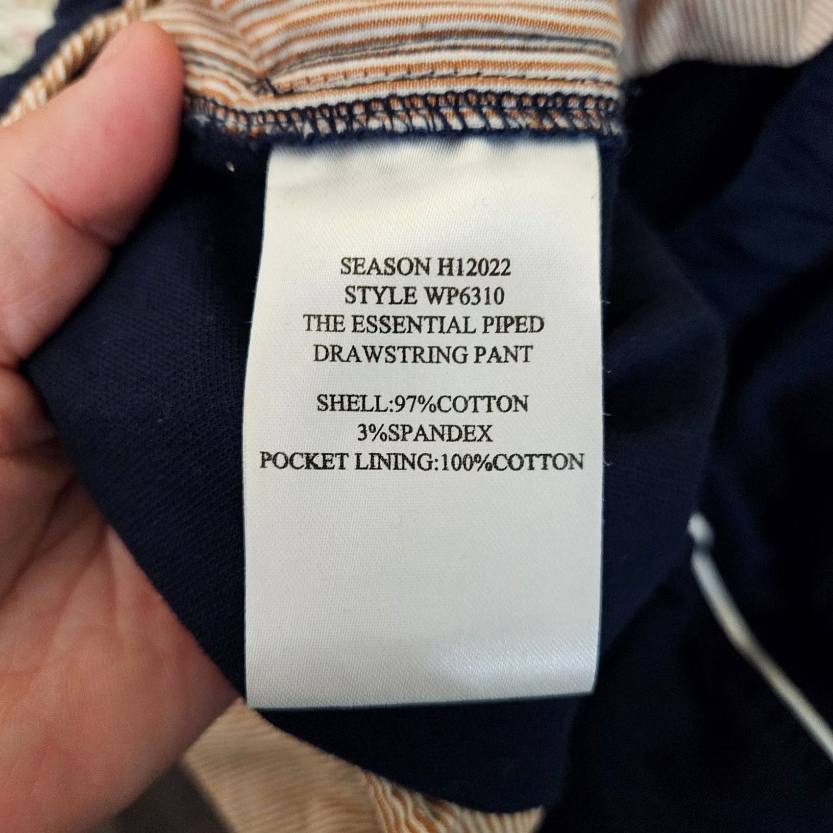 Wildfang Wildfang Pants Women's Navy/White The Essential Piped Drawstring Pants 2XL Size 40" / US 18 - 4 Thumbnail