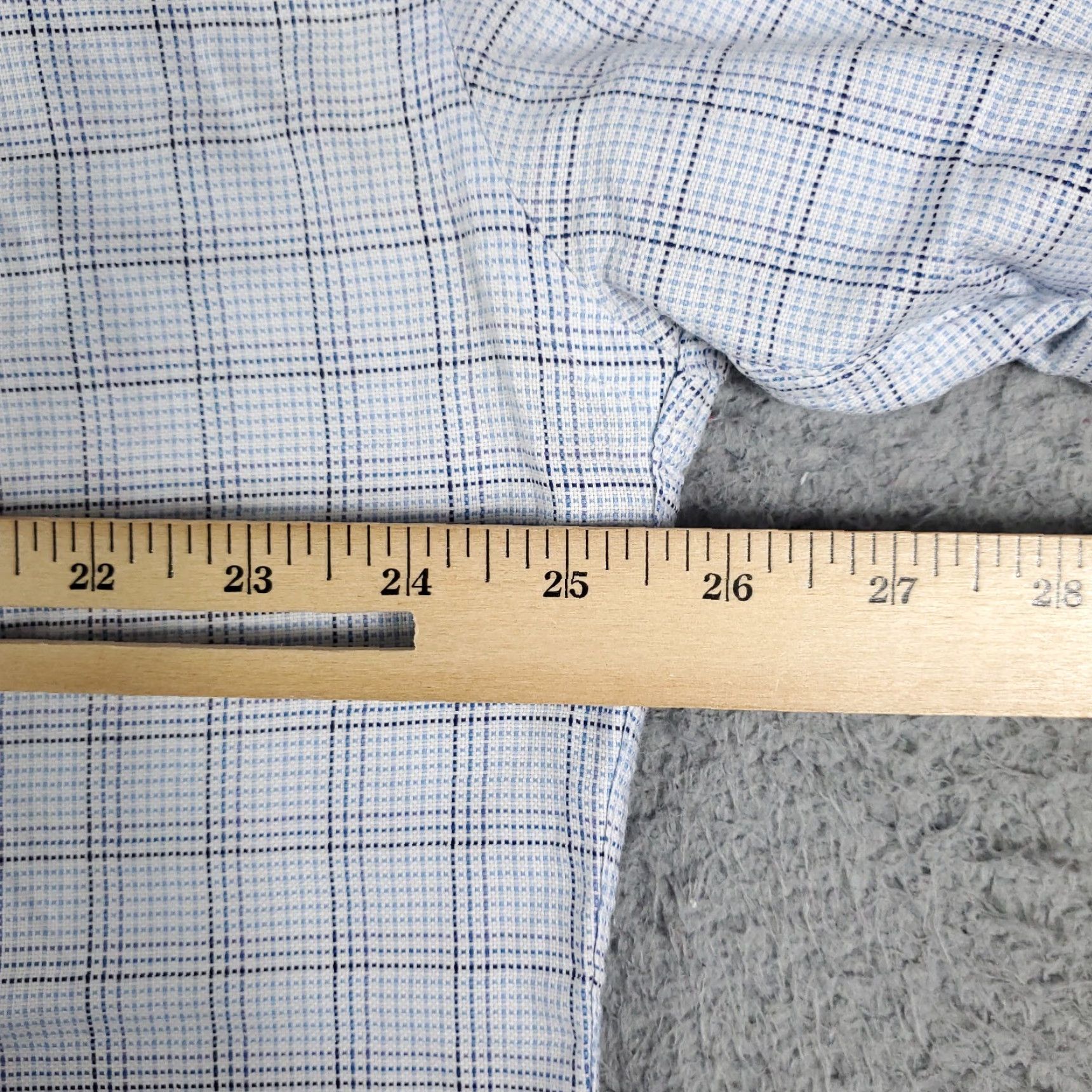 Tommy Hilfiger Tommy Hilfiger Blue Plaid Button-Up Shirt Men's Large Short Sleeve Casual Size US L / EU 52-54 / 3 - 7 Thumbnail