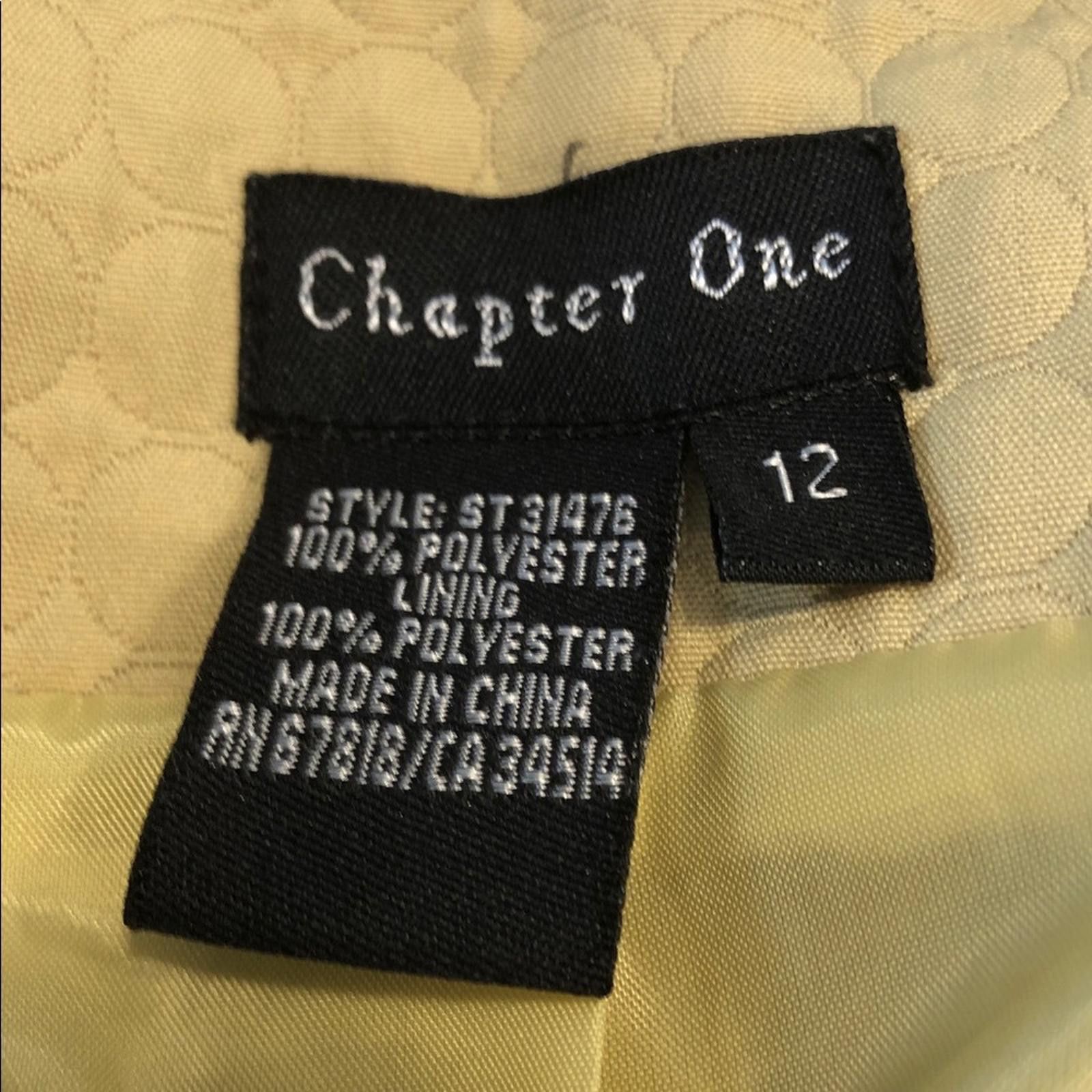 Other Chapter One Mustard Yellow Quilted Blazer lined pockets 12 Size XL / US 12-14 / IT 48-50 - 7 Thumbnail