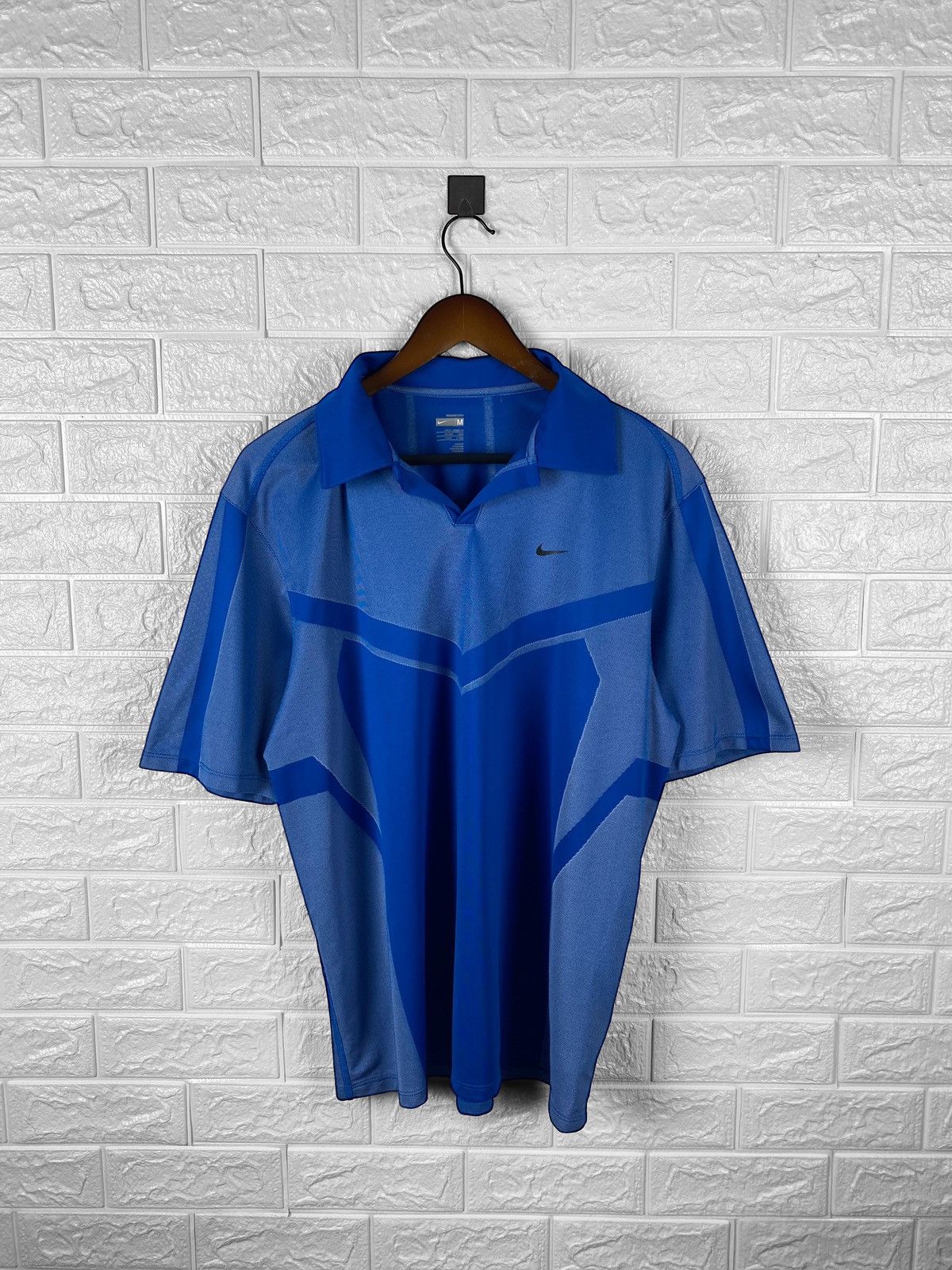 Pre-owned Nike X Vintage Nike Court Dry Fit Polo T Shirt In Blue