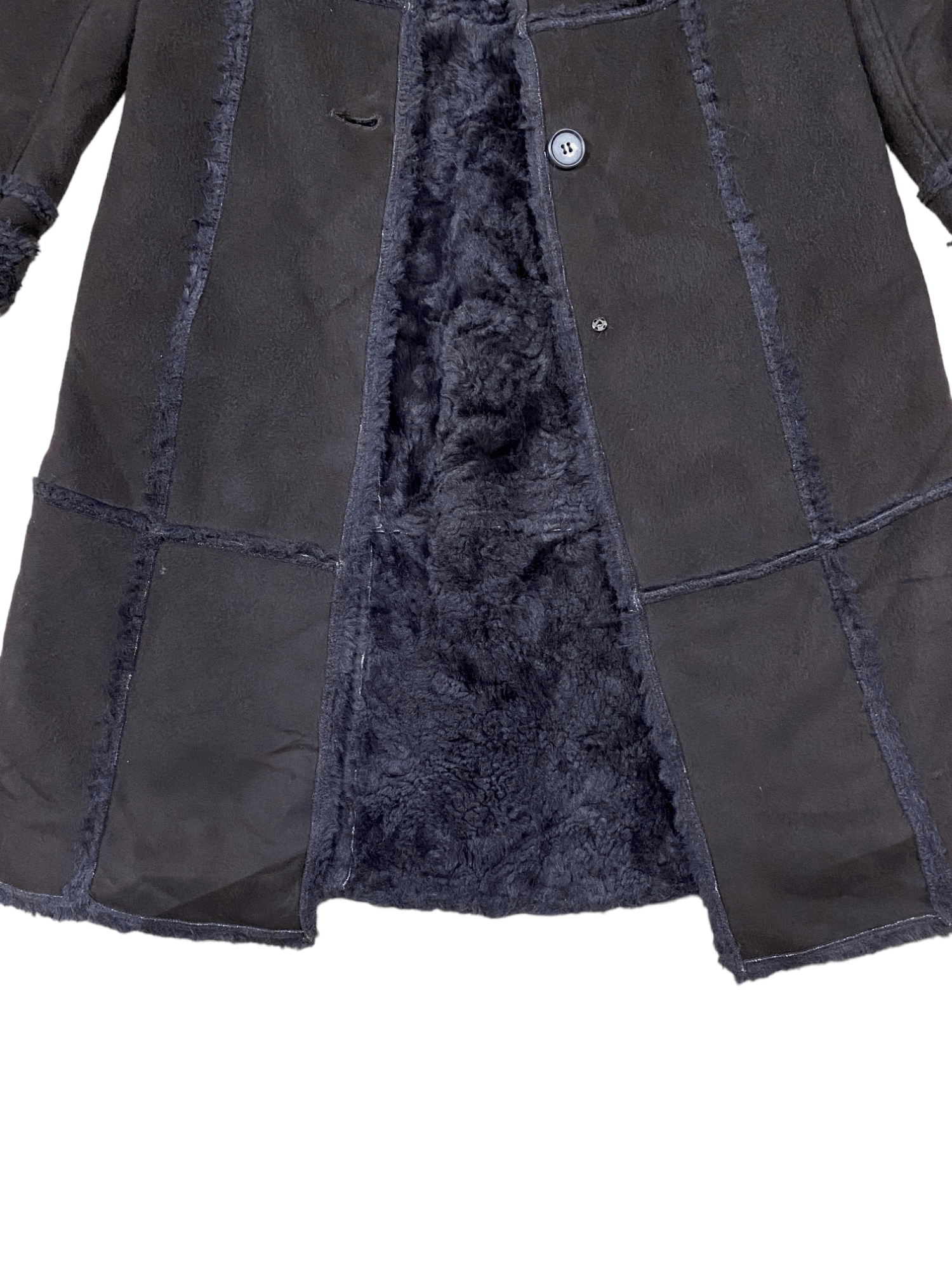 Japanese Brand × Vintage Vintage Fur Long Coat Dark Brown Size US S / EU 44-46 / 1 - 5 Thumbnail