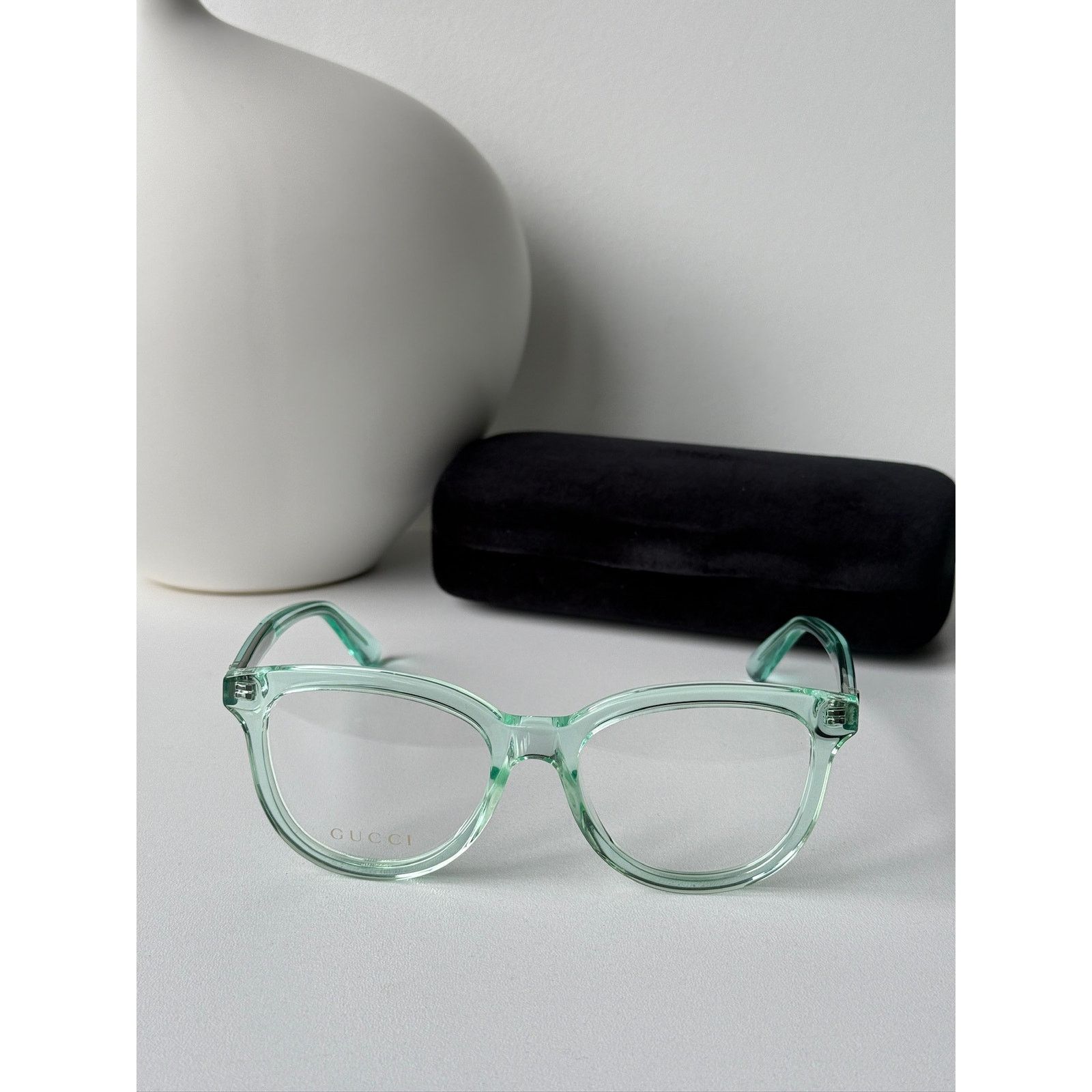 Gucci NEW Gucci GG1687O Clear Green Round Eyeglasses Frames Size ONE SIZE - 5 Thumbnail