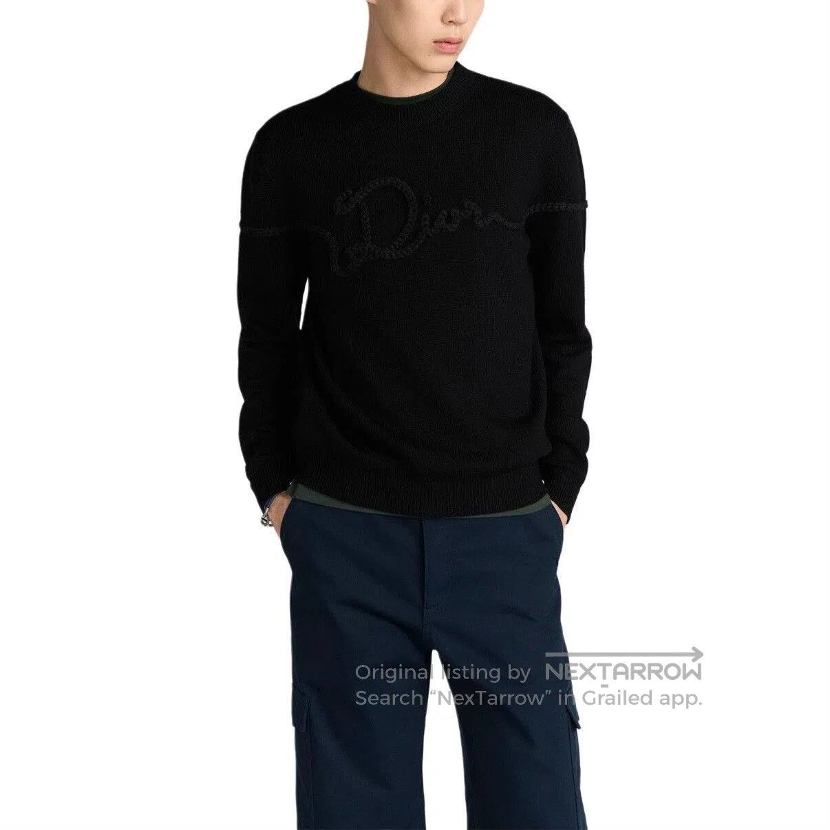 Dior black knit sweater with logo from DIOR. Size US M / EU 48-50 / 2 - 6 Thumbnail