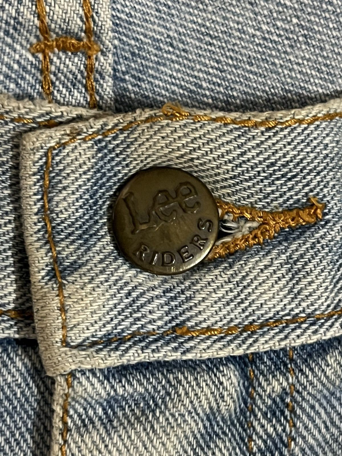 Lee Vintage 90s Lee Yellow Mud Washed Loose Fit Jeans Size US 30 / EU 46 - 7 Thumbnail