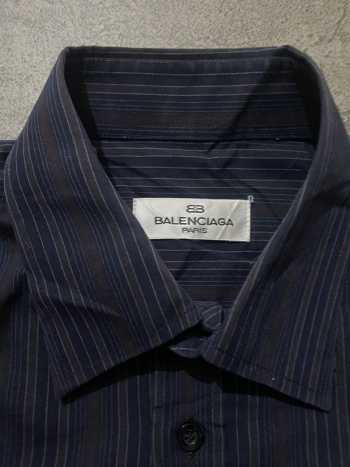 Balenciaga Vintage Balenciaga BB striped shirt Size US L / EU 52-54 / 3 - 3 Thumbnail