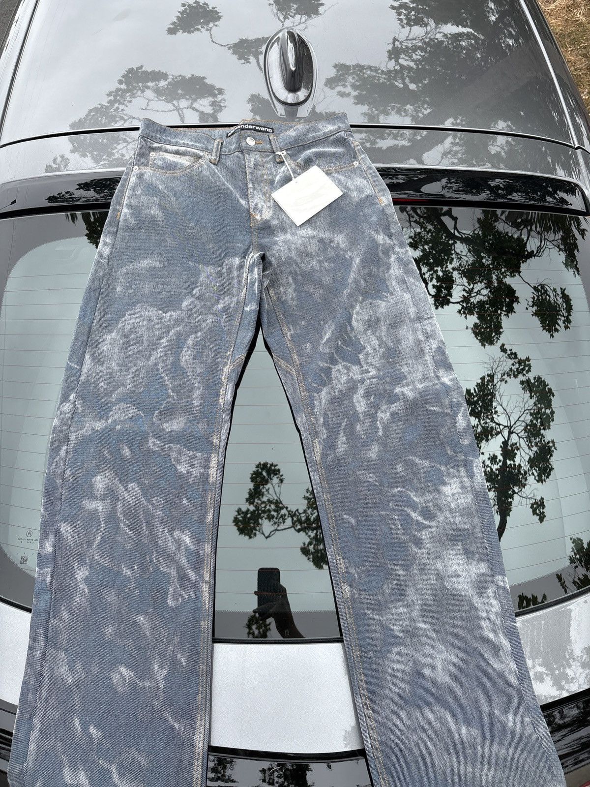 Alexander Wang × Designer Alexander wang low-rise flocked jeans Size 27" / US 4 / IT 40 - 1 Thumbnail