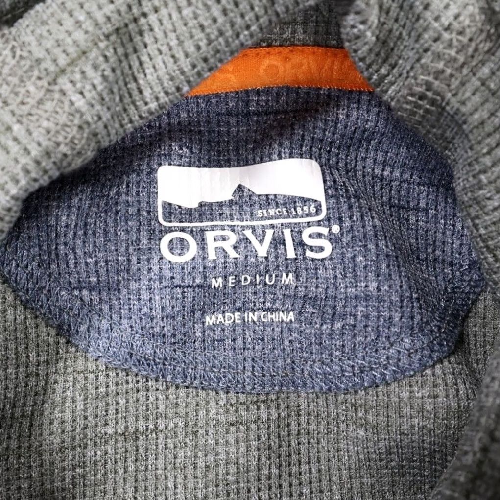 Orvis Orvis Hoodie Mens Medium Green Pullover Waffle Knit Recycled Blend Size US M / EU 48-50 / 2 - 6 Thumbnail