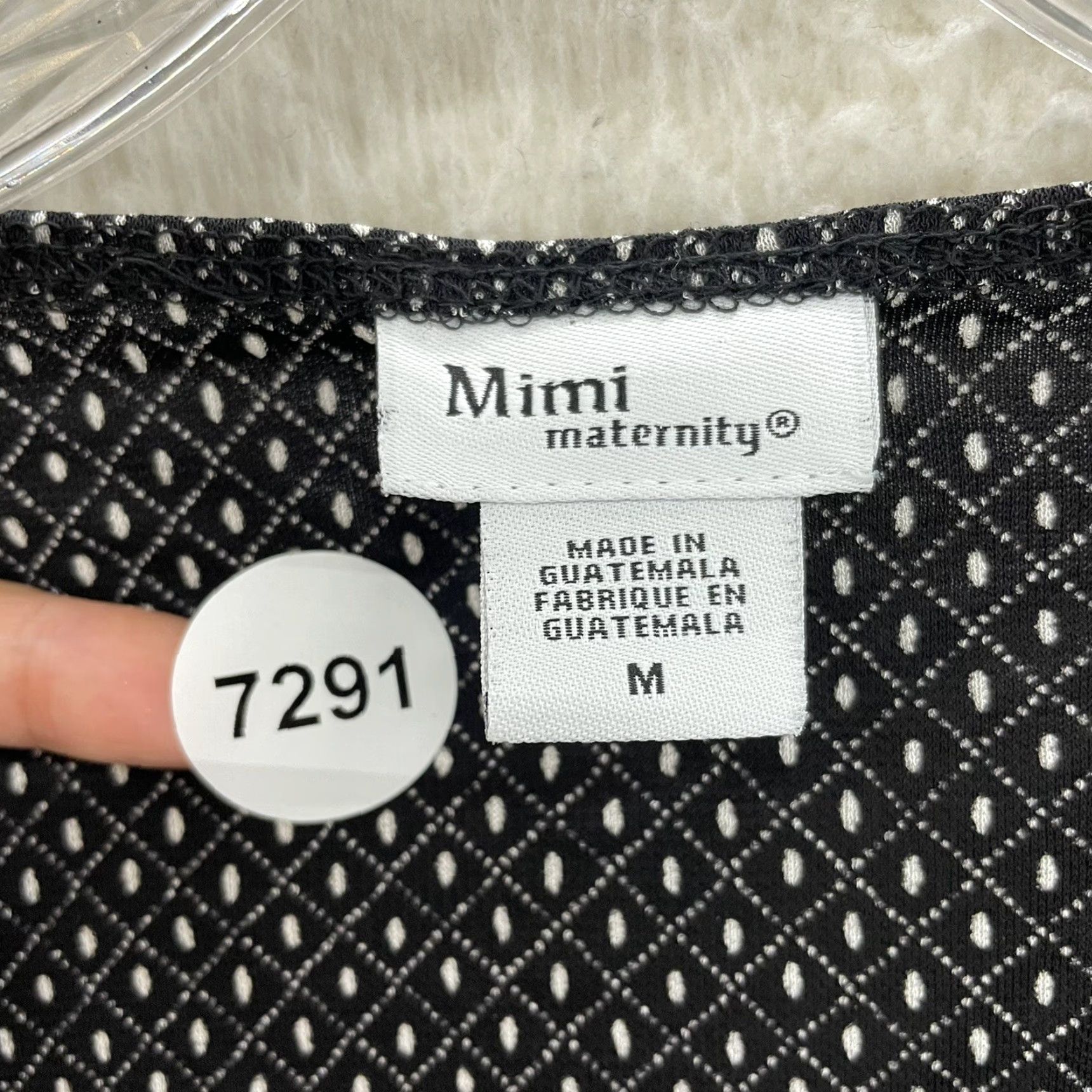 Vintage Mimi Maternity Top Shirt Maternity Black V-Neck 3/4 Sleeve Stretch Twist Pattern Womens M Size M / US 6-8 / IT 42-44 - 7 Thumbnail
