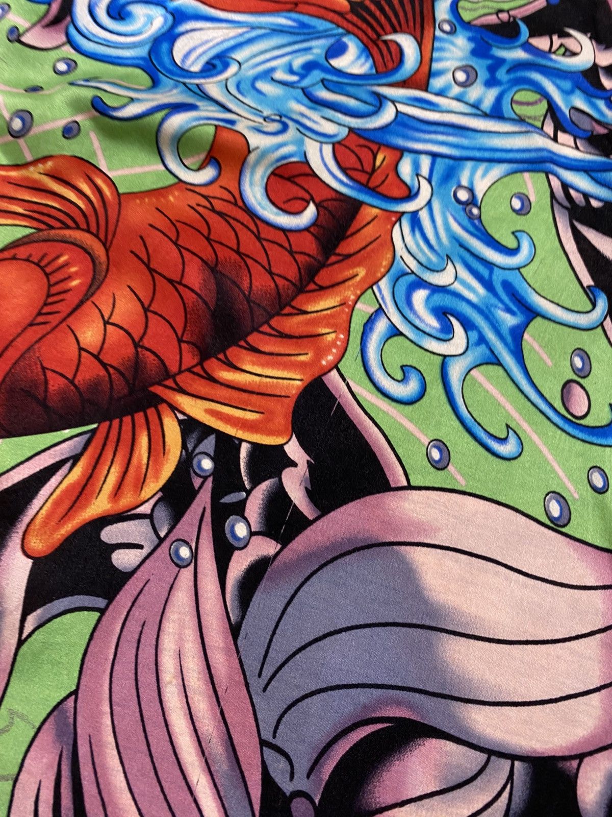 Ed Hardy Ed Hardy Koi Fish Scarf - Heavily Distressed Size ONE SIZE - 5 Thumbnail