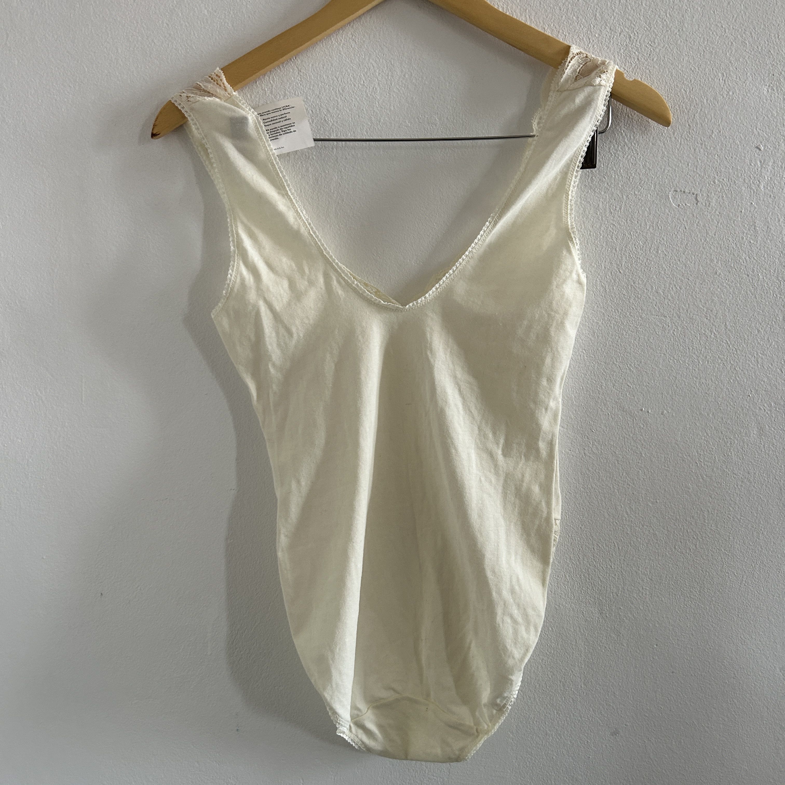 Vintage Vintage Y2K Deadstock Ivory Lace Bodysuit Size M / US 6-8 / IT 42-44 - 8 Thumbnail