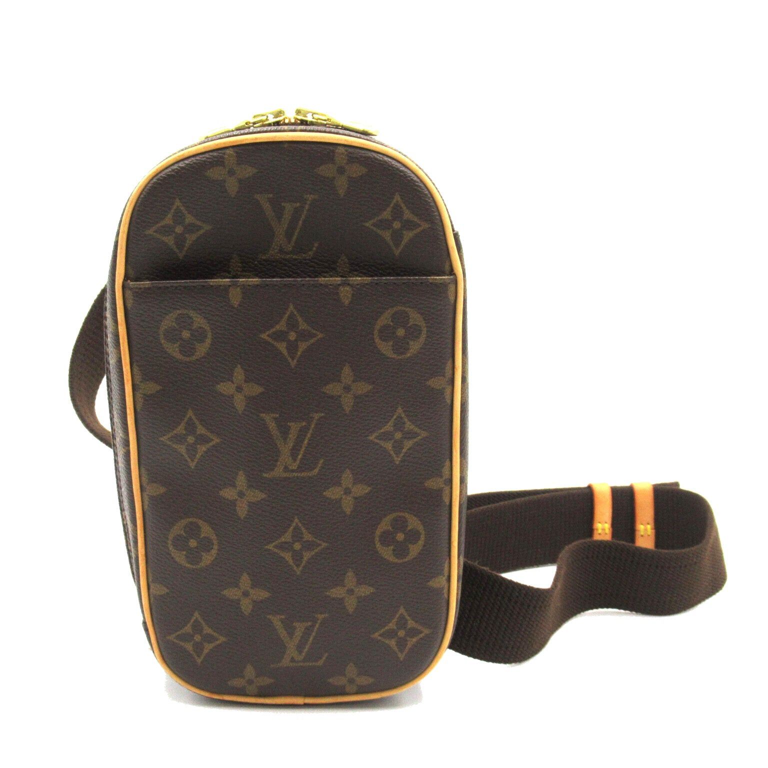 Louis Vuitton Louis Vuitton Pochette Ganju Waist Bag Body Coated Canvas Monogram Brown Size ONE SIZE - 1 Thumbnail