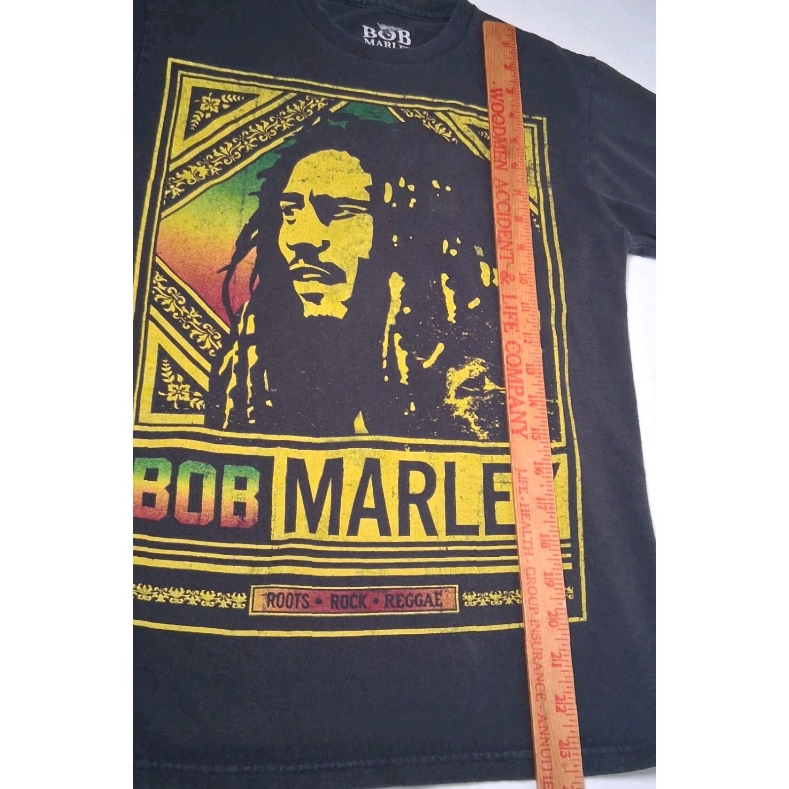 Vintage VINTAGE Bob Marley Shirt S Roots Rock Reggae Music Rasta Rastafari Graphic Distressed Crew Neck Short Sleeve Black Cotton Knitting Men T-Shirt Size US S / EU 44-46 / 1 - 5 Thumbnail