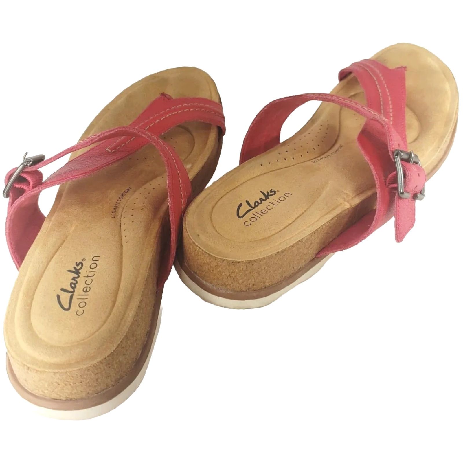 Clarks Clarks Collection Sandals Womens 10M Brynn Madi Thong Toe-Loop Red 26164863 Size US 10 / IT 40 - 4 Thumbnail