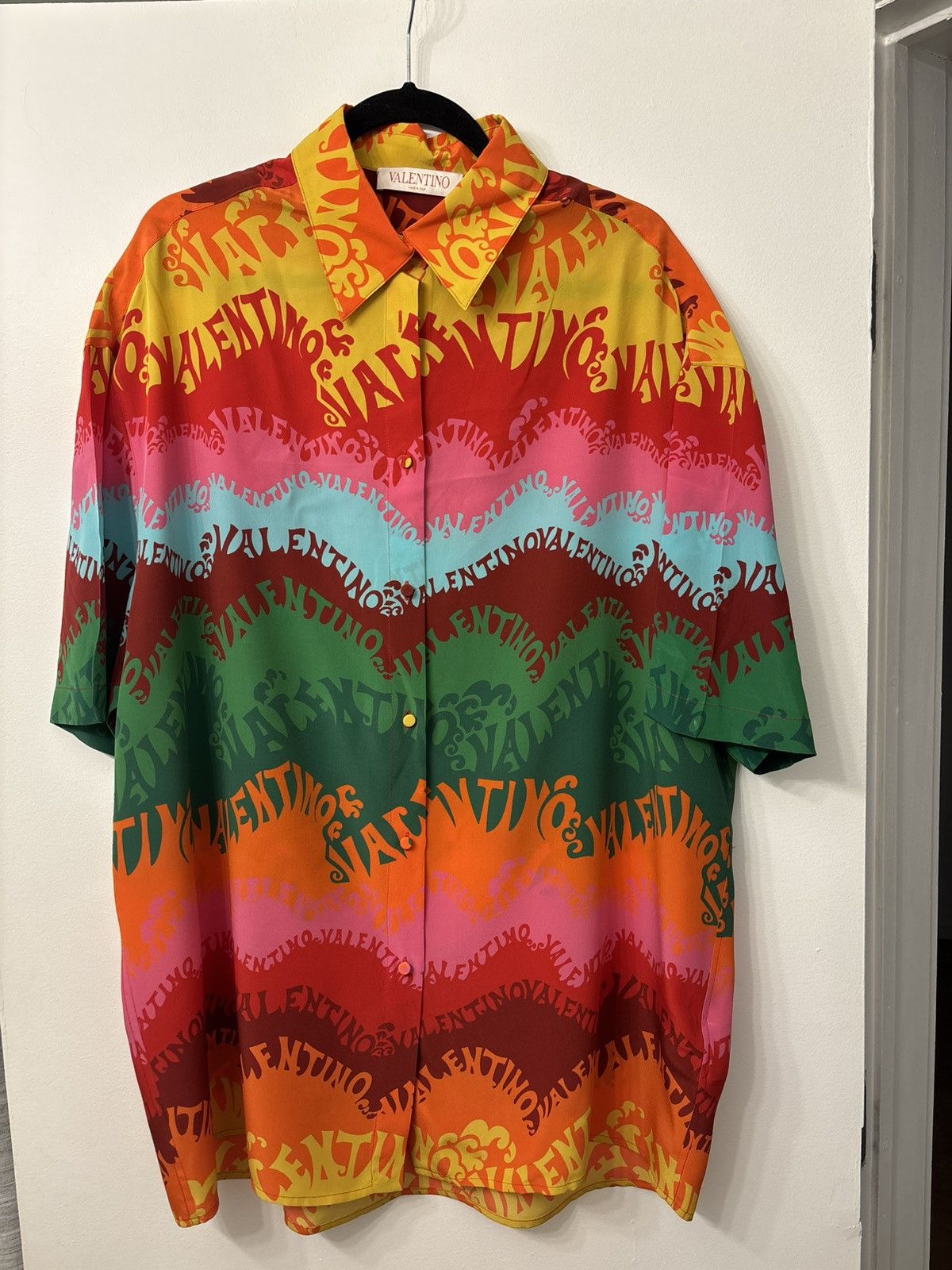 Valentino Valentino Printed Multicolor Silk Shirt Size US XL / EU 56 / 4 - 1 Thumbnail