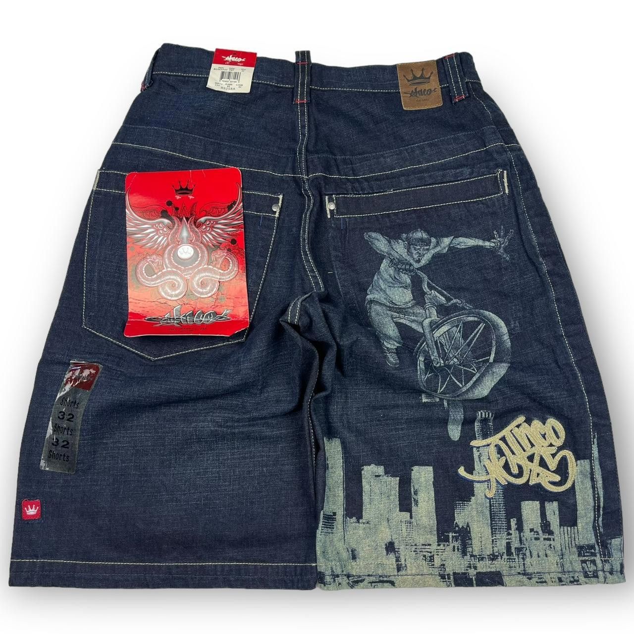 JNCO JNCO Men's Blue Shorts Size US 32 / EU 48 - 1 Thumbnail