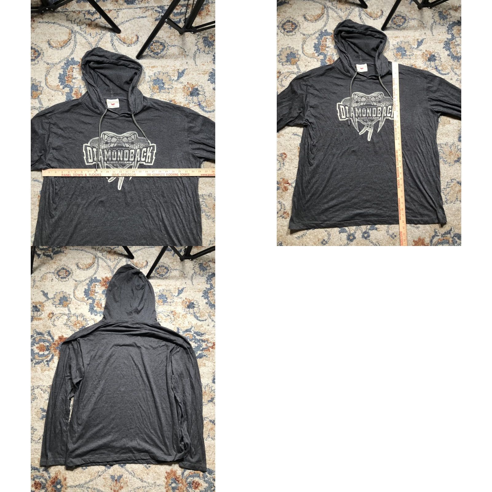 Vintage RetroVision Diamondback Kings Island Hoodie Shirt Mens 2XL Gray Long Sleeve RetroVision Size US XXL / EU 58 / 5 - 8 Thumbnail