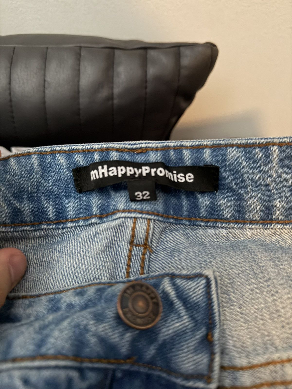 Japanese Brand Im happy promise ihp baggy blue ripped denim Size US 32 / EU 48 - 3 Thumbnail