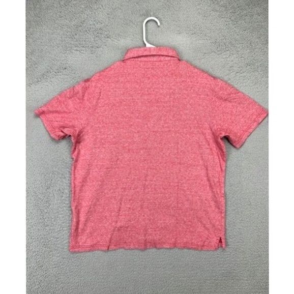 Peter Millar Peter Millar Polo Shirt Adult Large Light Red Solid Short Sleeve Ribbed Polo Men Size US L / EU 52-54 / 3 - 3 Thumbnail