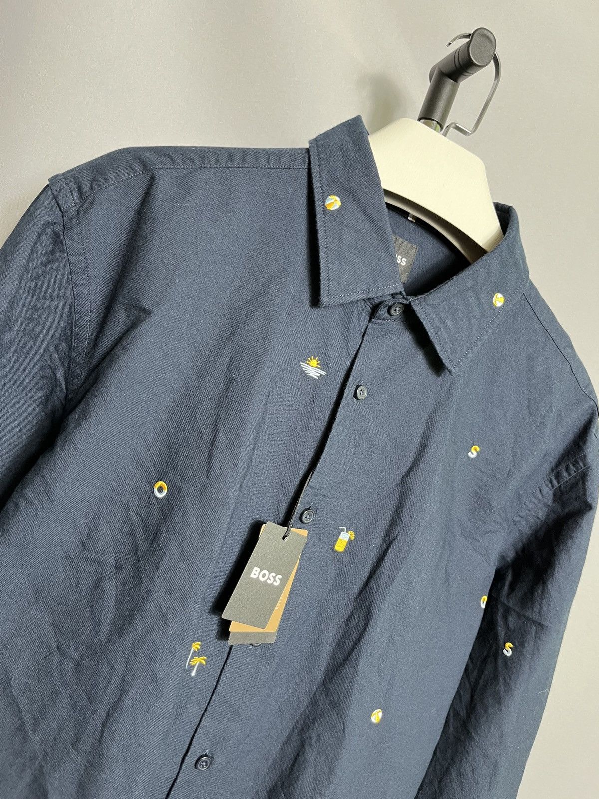 Hugo Boss NWT hugo boss lukas shirt button blue cotton Size US XXL / EU 58 / 5 - 2 Thumbnail