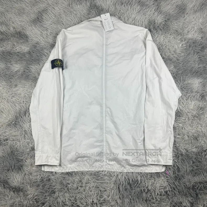 Stone Island Stone Island White Single Pocket Pearl White Zip-Up Jacket Size US XXL / EU 58 / 5 - 2 Thumbnail