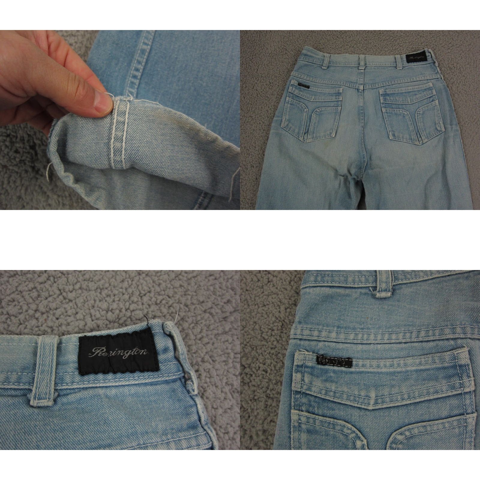 Denime VINTAGE Remington Jeans Mens 32 x 28 Denim Bootcut 80s 90s Zip Blue Regular Mens Size US 32 / EU 48 - 8 Thumbnail