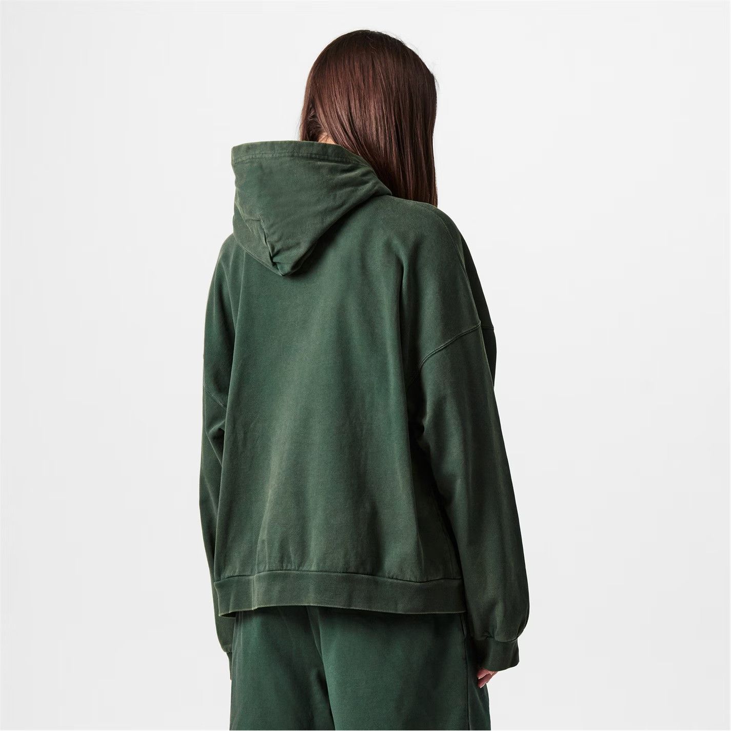 Balenciaga o1g2r1mq0226 Oversized Hoodie In Dark Green Size US XS / EU 42 / 0 - 6 Thumbnail