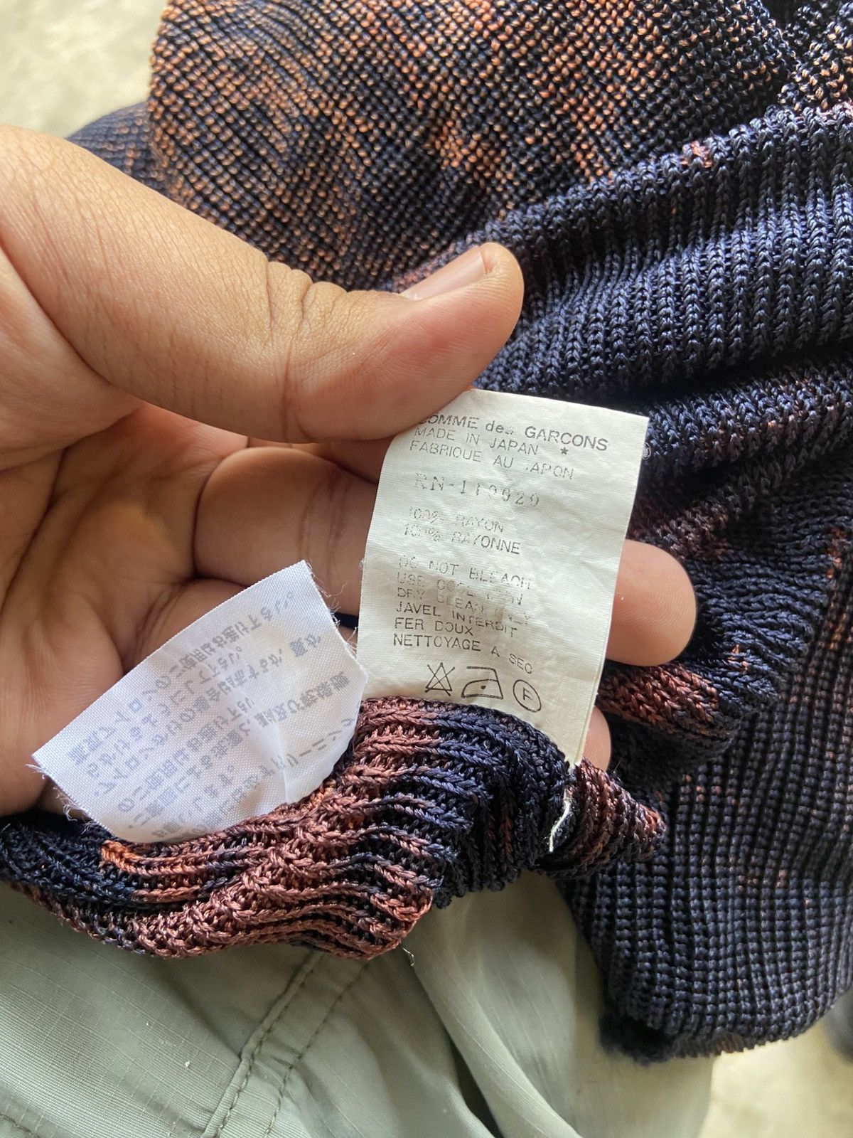 Comme des Garcons AW1991 Robe De Chambre Bleached Rayon Knit Turtleneck Size US M / EU 48-50 / 2 - 9 Thumbnail