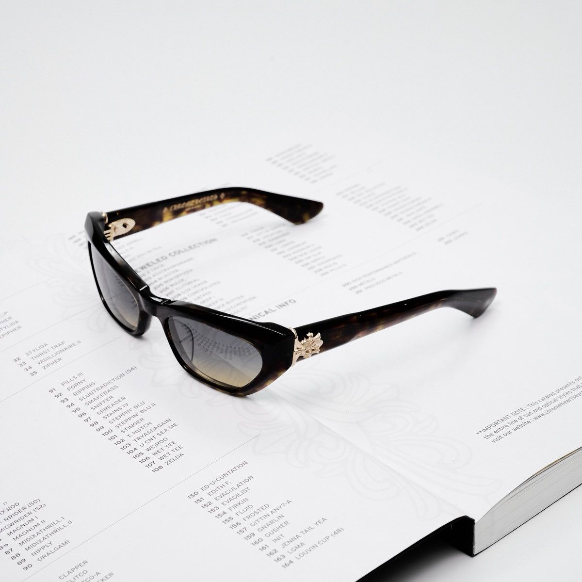 Chrome Hearts CHROME HEARTS HALLLA BALUUUU DARK TORTOISE SUNGLASSES Size ONE SIZE - 1 Thumbnail