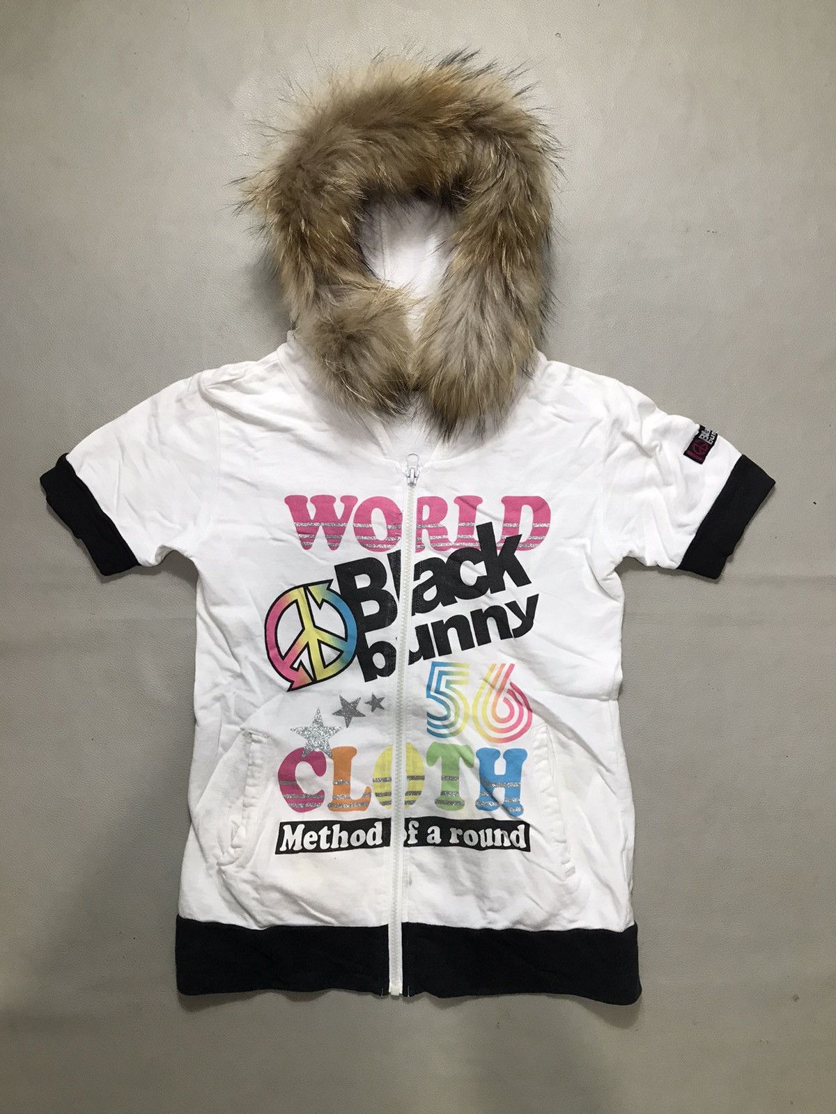 Hysteric Glamour World Peace zip Fur Hoodie hysteric style Size S / US 4 / IT 40 - 1 Thumbnail