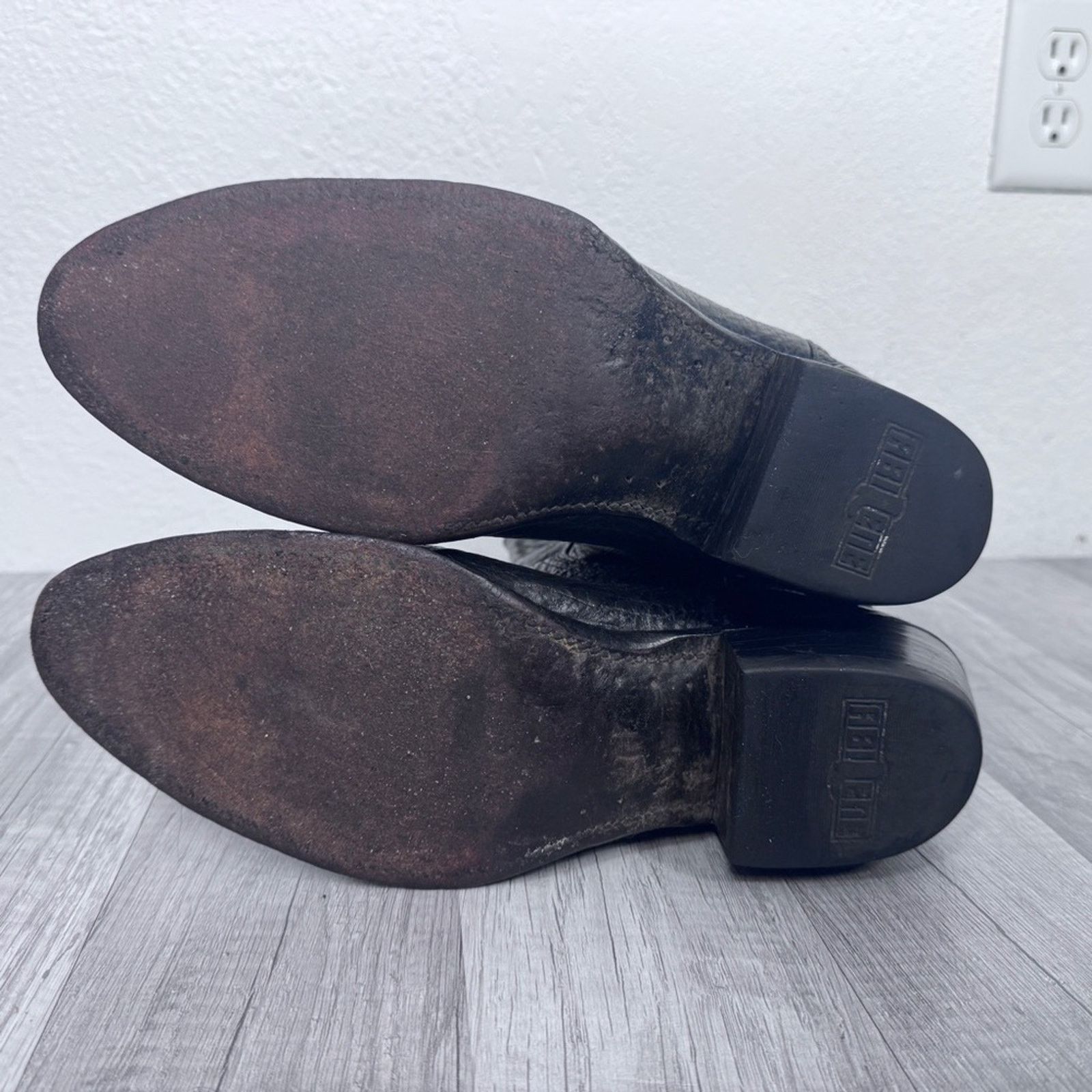 Vintage Vintage Abilene Bullhide Black Leather Cowboy Boots Men’s 11 Size US 11 / IT 41 - 4 Thumbnail