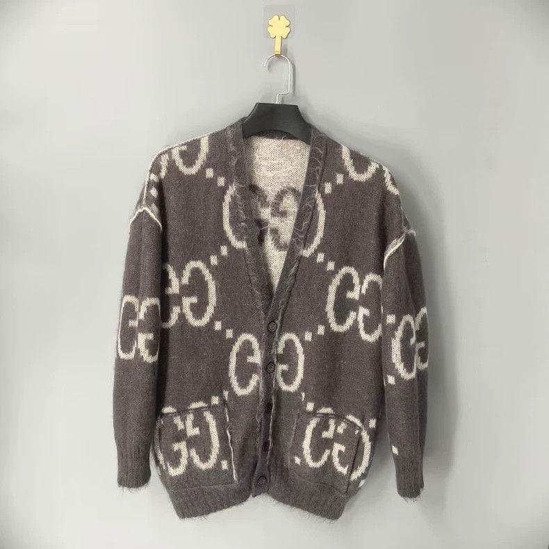 Gucci gucci ss24 black gray cashmere cardigan Size US XXS / EU 40 - 1 Thumbnail
