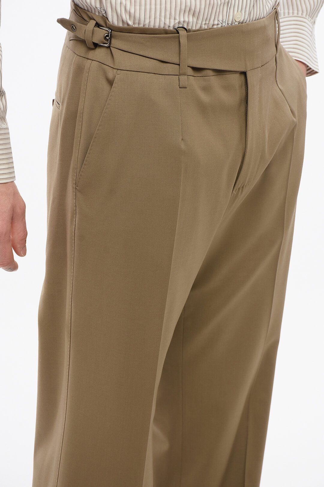 Dolce & Gabbana og1mm0825 Stretch Virgin Wool Pant in Brown Size US 30 / EU 46 - 4 Thumbnail