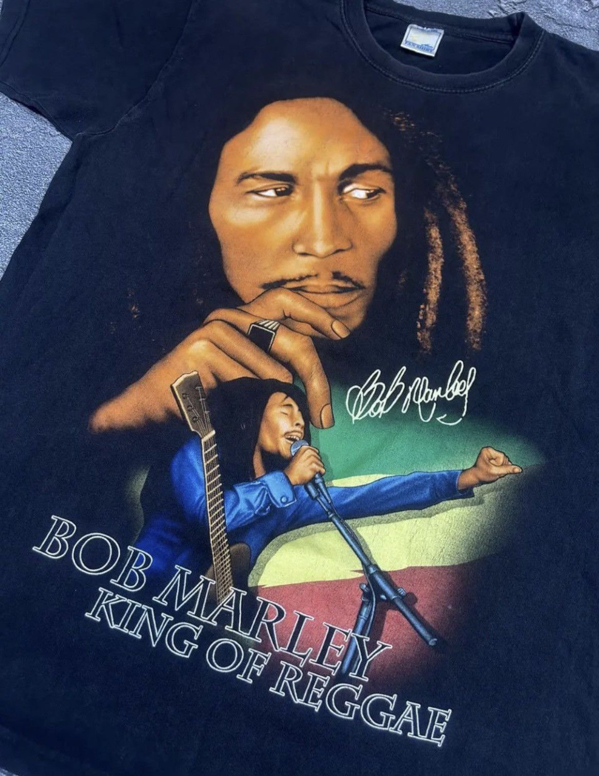 Band Tees × Bob Marley × Vintage Bob Marley King of Reggae T-Shirt Size US L / EU 52-54 / 3 - 2 Thumbnail