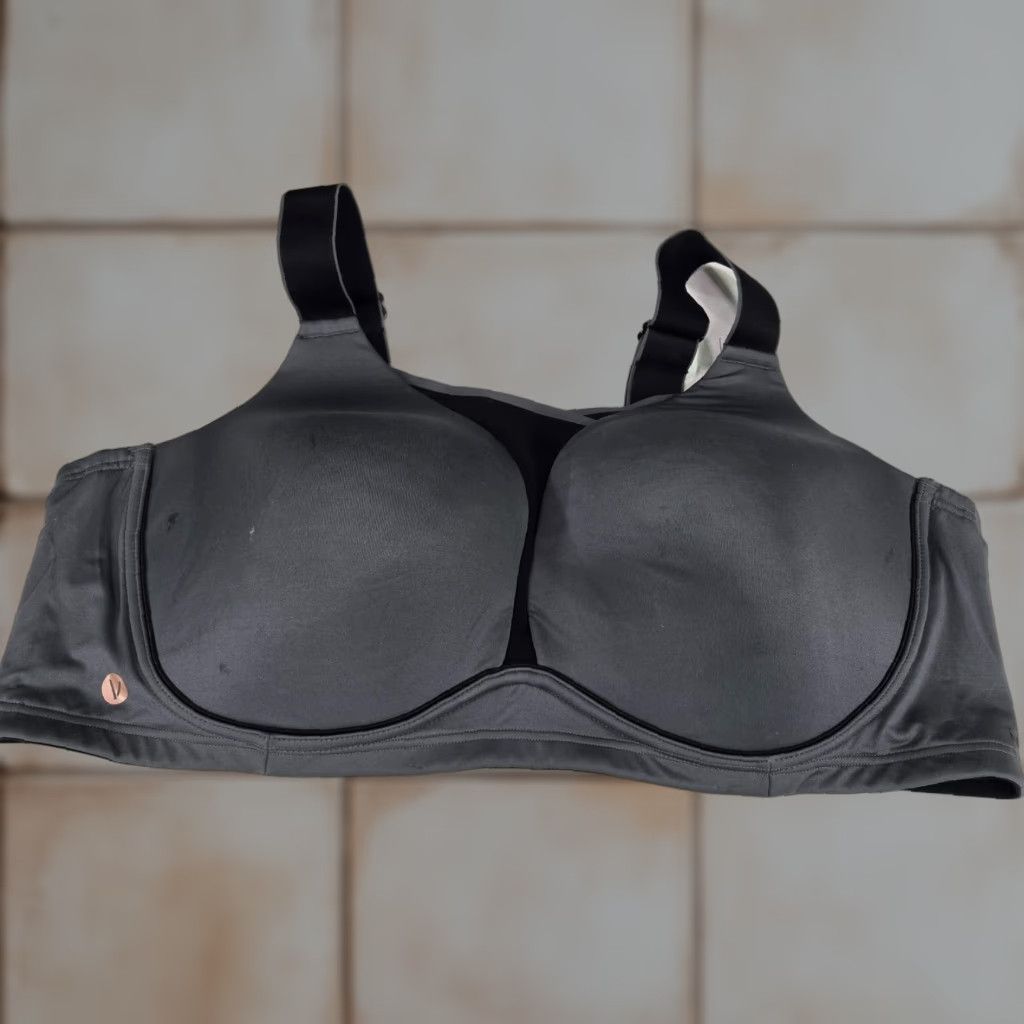 Vintage Livi Black Wireless T-Shirt Bra 46D Women Adjustable Lightly Lined Full Coverage