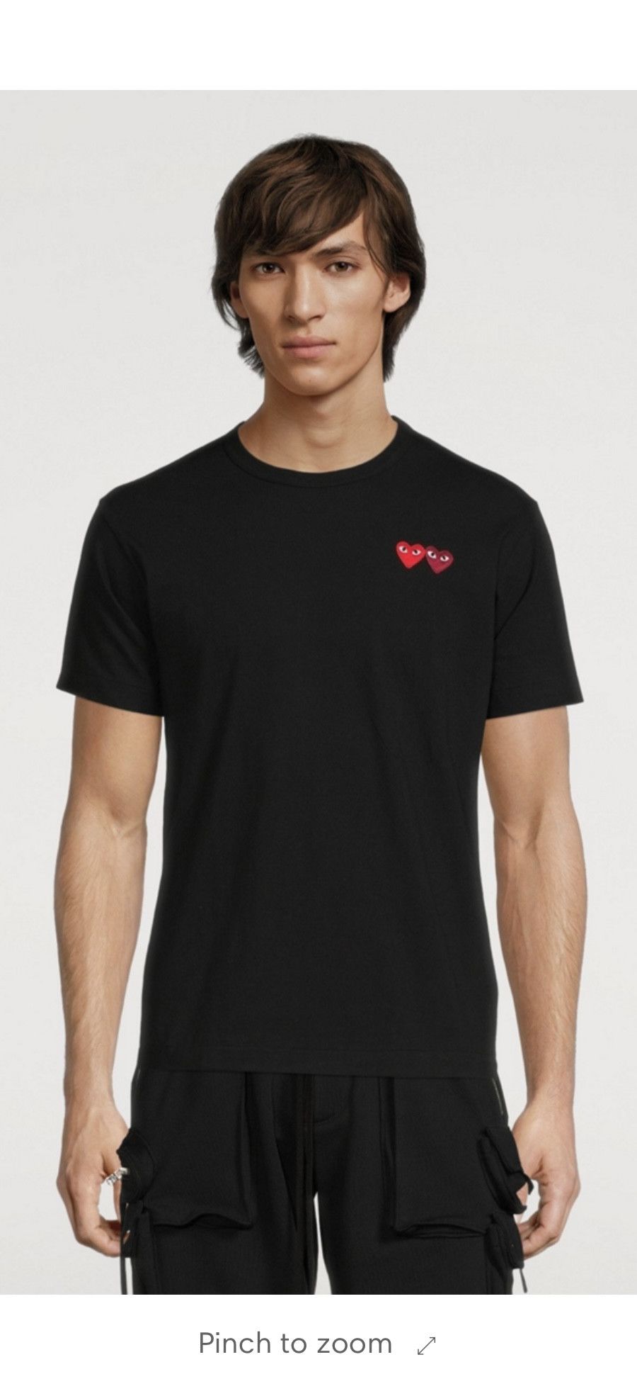 Comme des Garcons Double Heart Patch T Shirt Size US XL / EU 56 / 4 - 2 Thumbnail