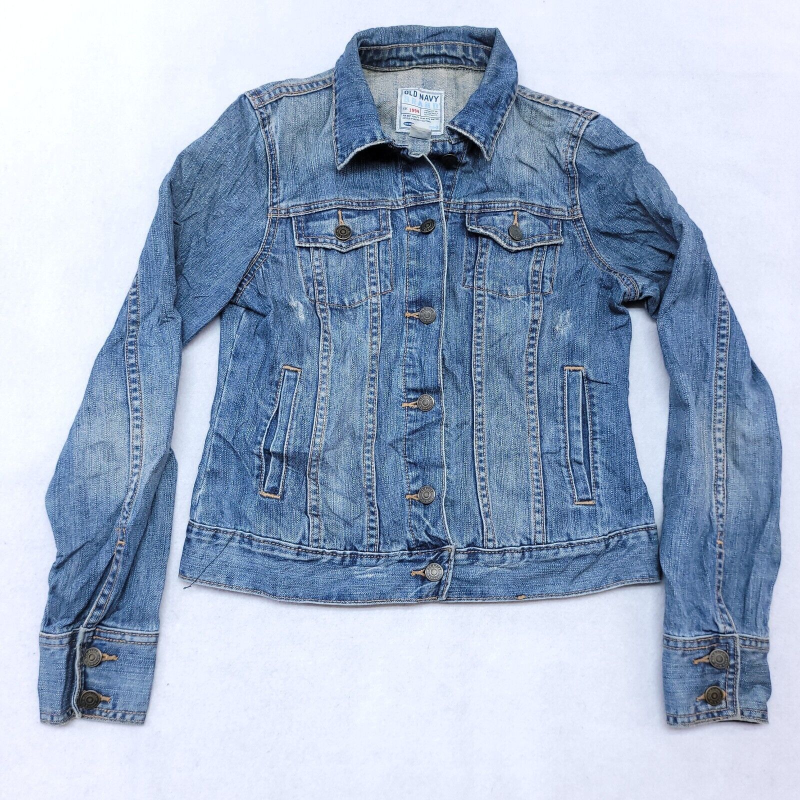 Old Navy Old Navy Casual Button Denim Jean Jacket Womens Size S Blue Size S / US 4 / IT 40 - 2 Thumbnail