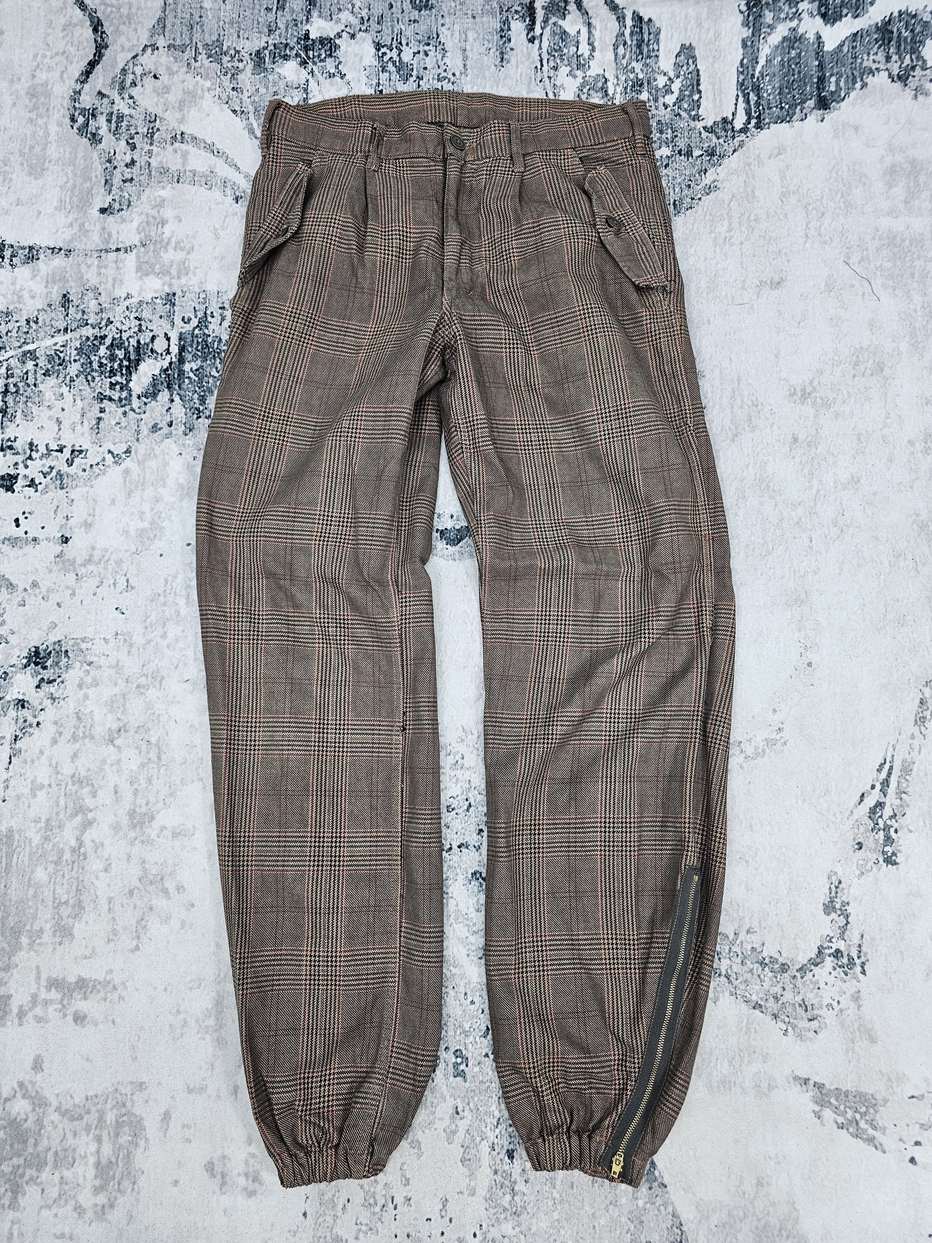 Japanese Brand SLAP SHOT Plaid Checked Bondage Punk Design Jeans JB0236 Size US 34 / EU 50 - 1 Thumbnail
