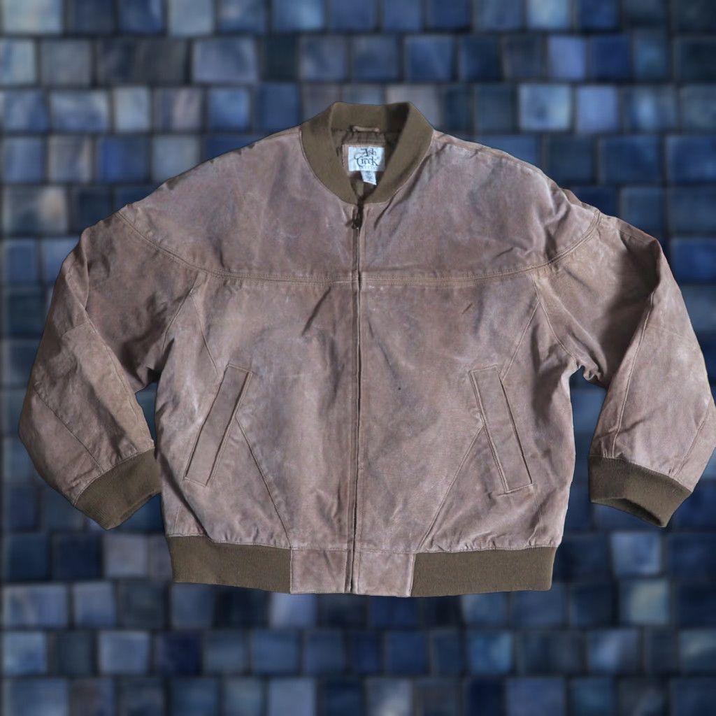 ASH VTG Ash Creek Leather Bomber Jacket Coat Mens L 90s Full Zip Lined Brown Zip Jacket - Casual Vintage 90s Bomber Mens L Brown Leather Ash Creek Size US L / EU 52-54 / 3 - 1 Thumbnail