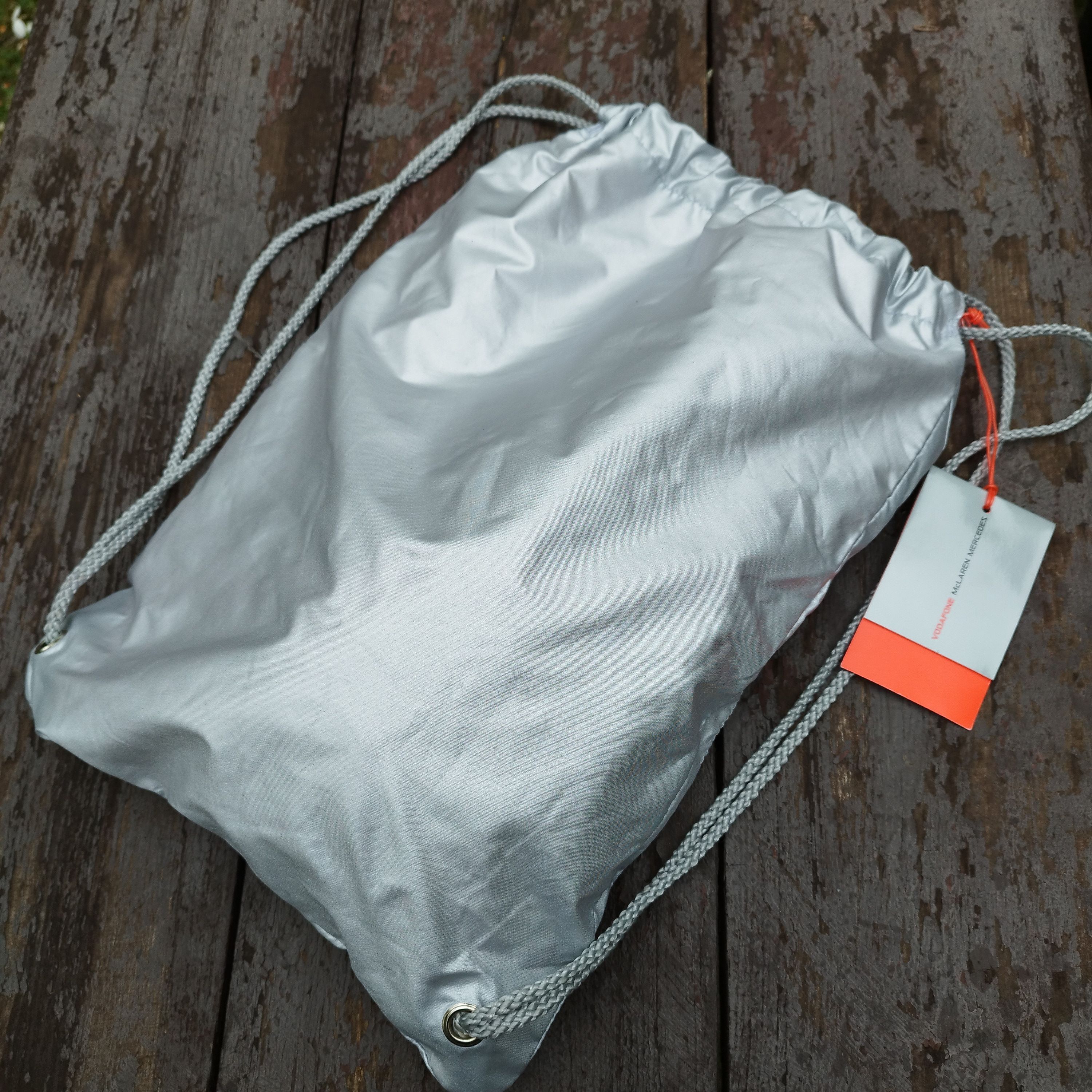 Formula 1 McLaren Mercedes F1 Techwear Silver Drawstring Nylon Bag Y2K Size ONE SIZE - 3 Thumbnail