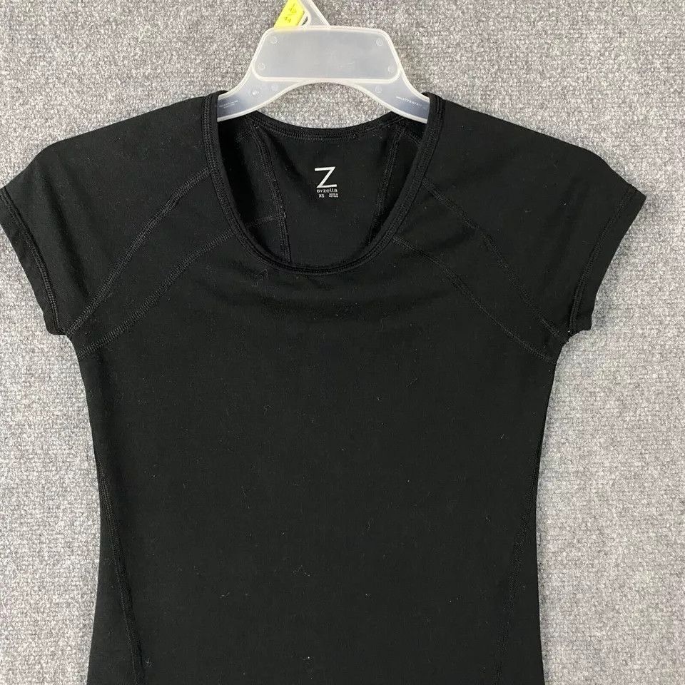 Other Z by Zella Blouse Women's XS Half Sleeve Black Polyester Size XS / US 0-2 / IT 36-38 - 2 Thumbnail
