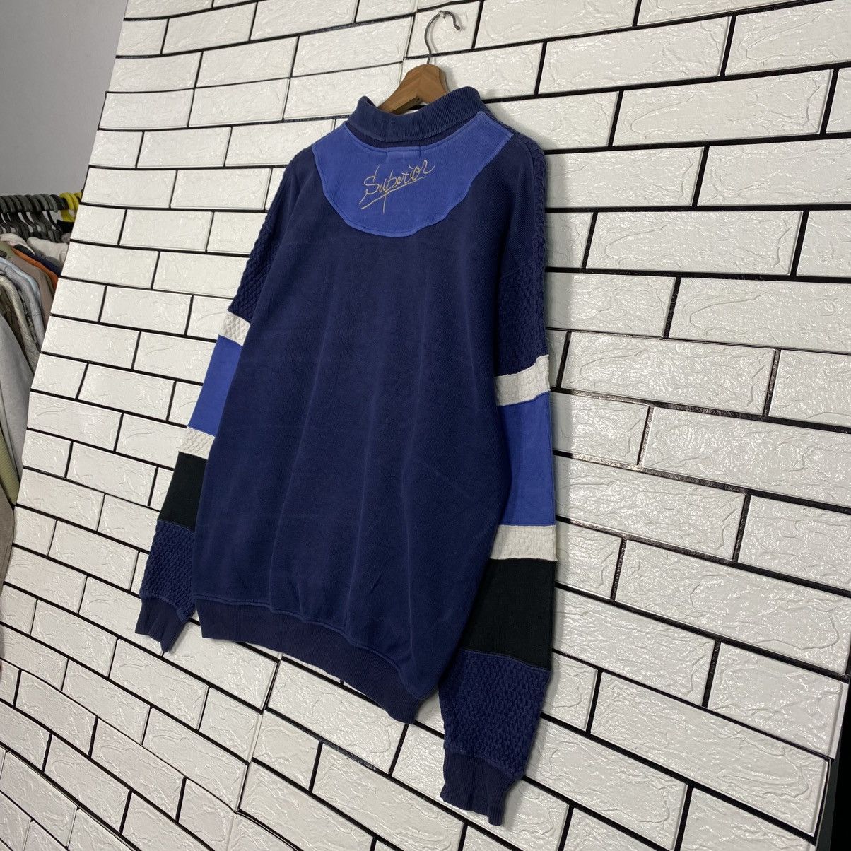 Japanese Brand 📌Vintage Collar Sweatshirt Superior Striped Cartoon Design Size US S / EU 44-46 / 1 - 11 Thumbnail