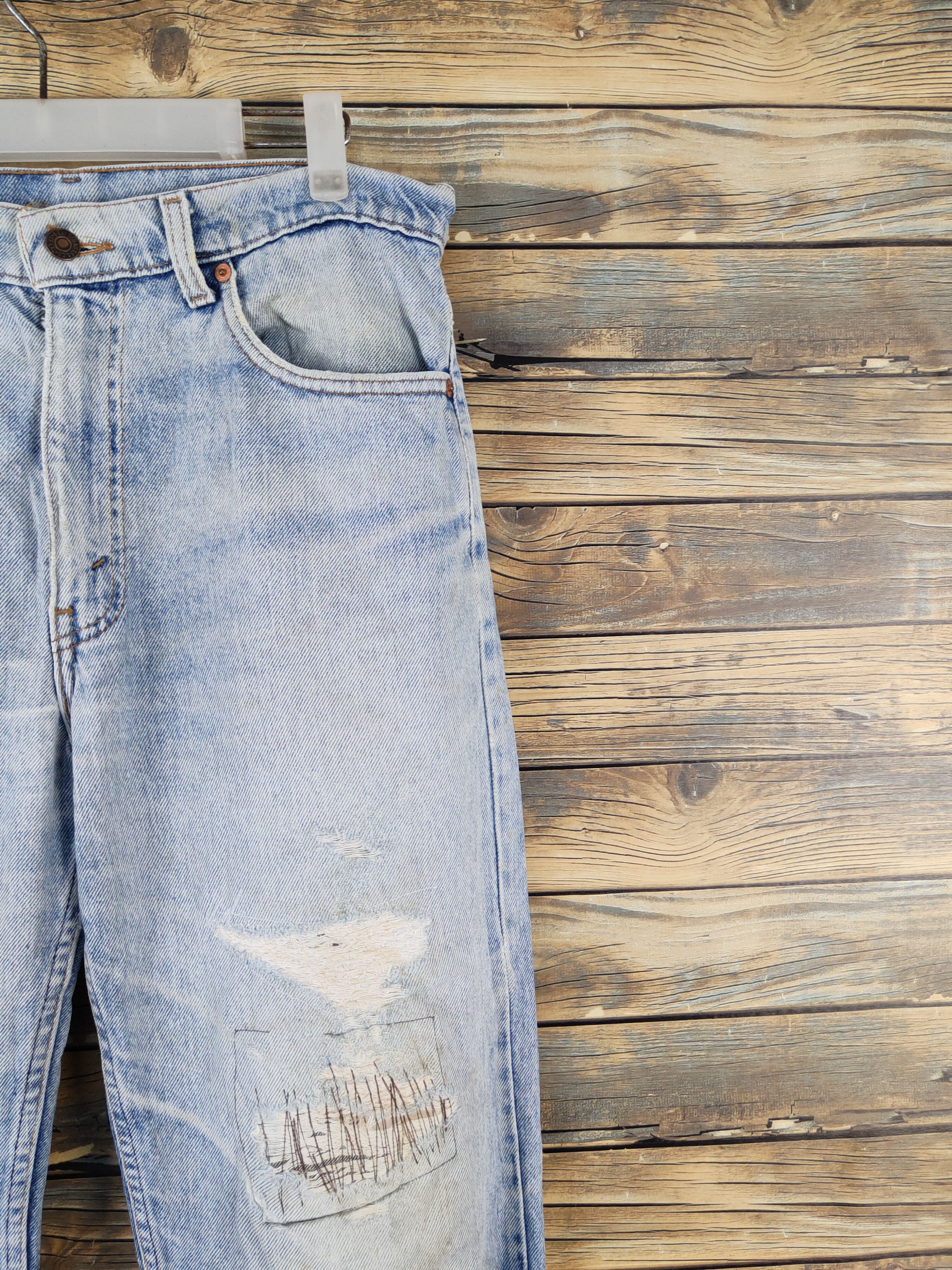 Levi's 510 Levi's Blue Distressed Ripped denim Jeans #W2078 Size US 33 - 5 Thumbnail