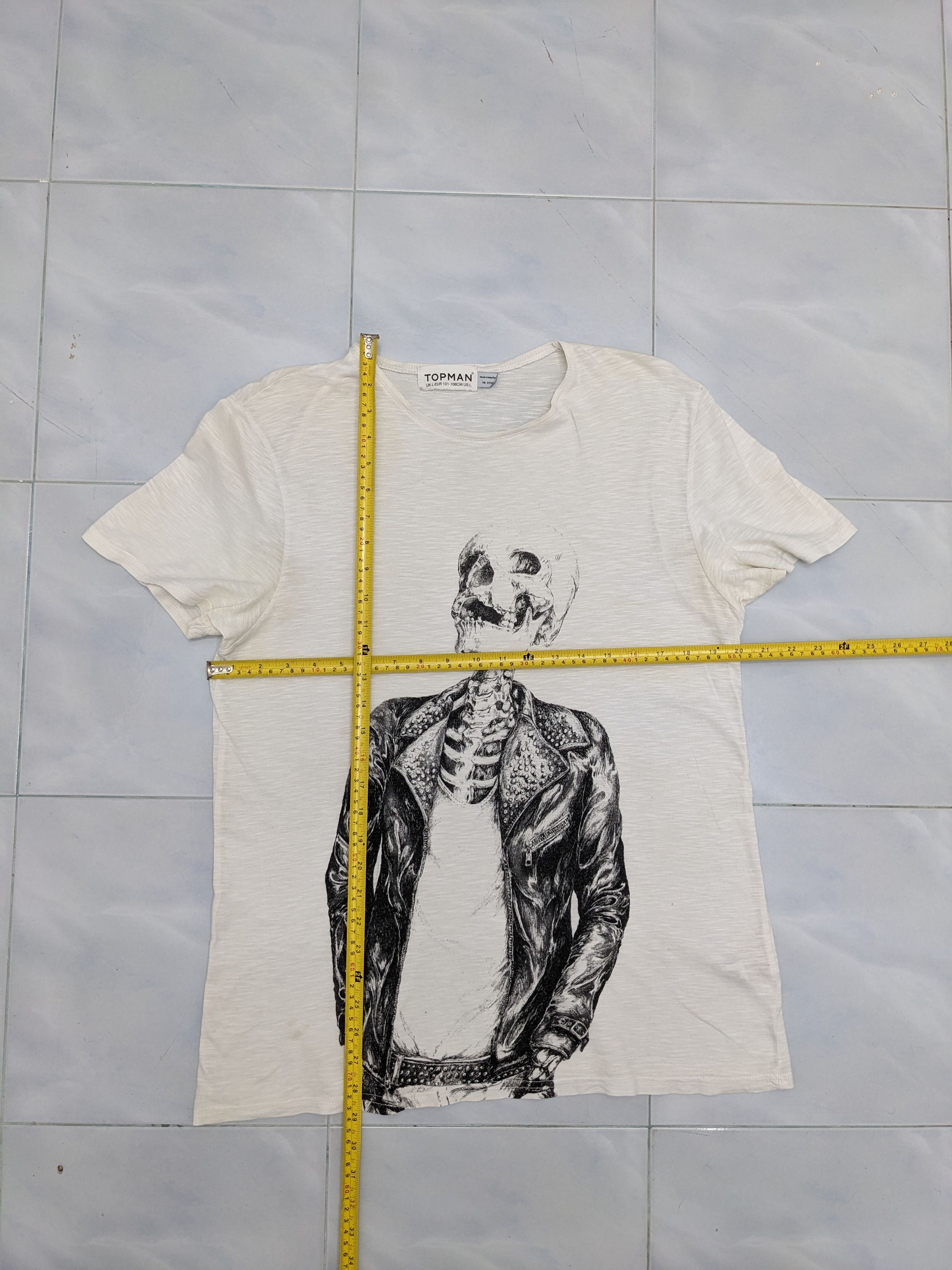 Topman VINTAGE TOPMAN SKULLS DESIGN RARE TSHIRT Size US L / EU 52-54 / 3 - 5 Thumbnail