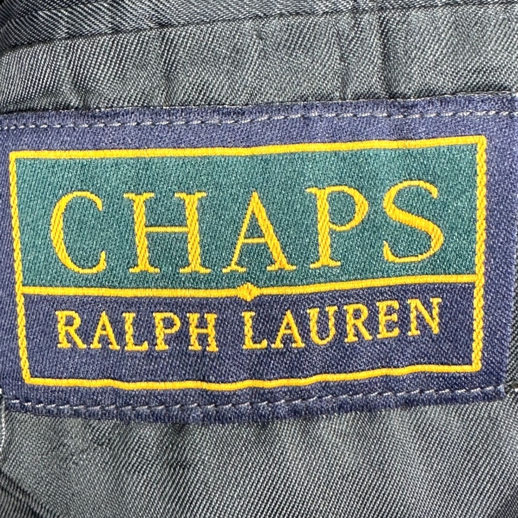Chaps VINTAGE Chaps Ralph Lauren Mens 46R Sport Coat Blazer Grey Plaid Wool Two-Button Notch Lapel Business Casual Jacket Size 46R - 4 Thumbnail