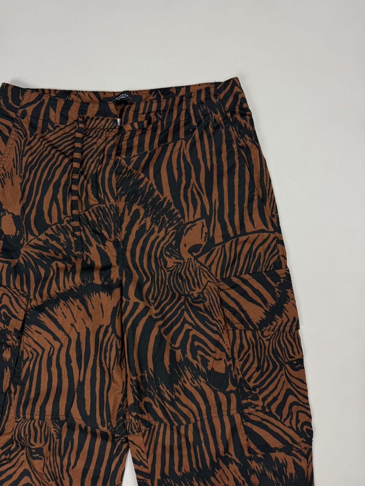 Weekend Max Mara Weekend Max Mara Ladies Zebra Pattern Cargo Pants Trousers Size 29" - 7 Thumbnail
